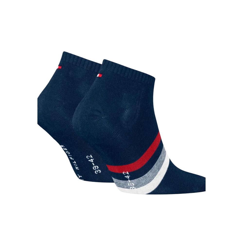 Tommy Hilfiger Blue Cotton Sneaker Socks