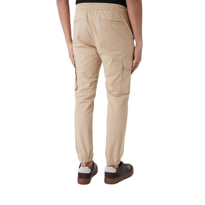 Calvin Klein Jeans Beige Cotton Skinny Fit Cargo Pants