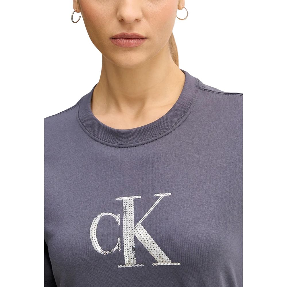 Camiseta Calvin Klein Jeans De Algodón Color Gris Modelo LV044E215G