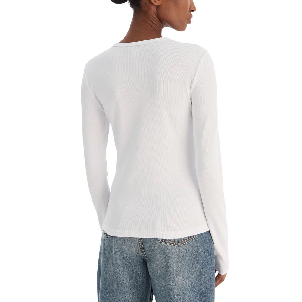 Camiseta Manga Larga Calvin Klein Jeans Blanca De Algodón