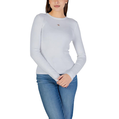 Calvin Klein Jeans White Cotton Long-Sleeve T-Shirt