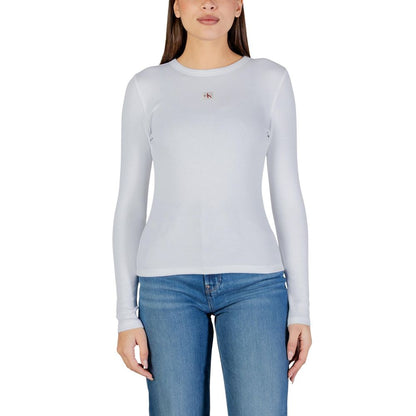 Calvin Klein Jeans White Cotton Long-Sleeve T-Shirt