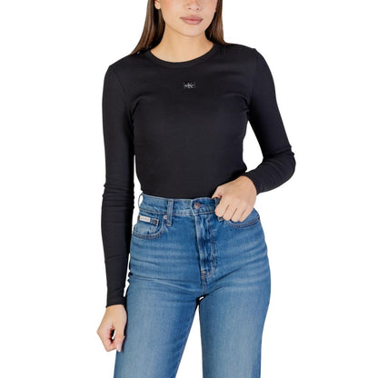 Calvin Klein Jeans Black Cotton Long-Sleeve T-Shirt