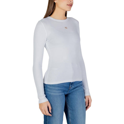 Calvin Klein Jeans White Cotton Long-Sleeve T-Shirt