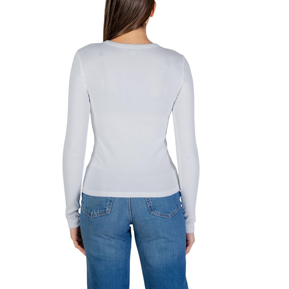 Calvin Klein Jeans White Cotton Long-Sleeve T-Shirt