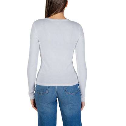 Calvin Klein Jeans White Cotton Long-Sleeve T-Shirt