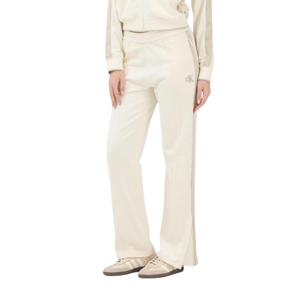 Calvin Klein Jeans Men's Cream Cotton Training Jogger Pants