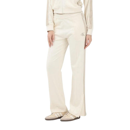 Calvin Klein Jeans Men's Cream Cotton Training Jogger Pants