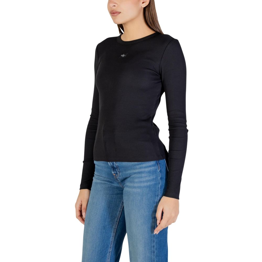 Calvin Klein Jeans Black Cotton Long-Sleeve T-Shirt