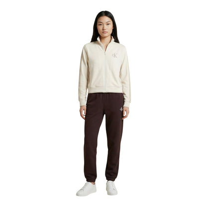 Beige Cotton Calvin Klein Jeans Clean Finish Sweatshirt