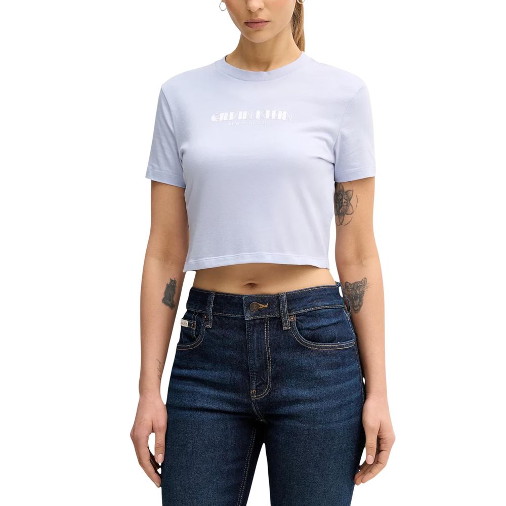 Calvin Klein Jeans T-shirt court en coton violet
