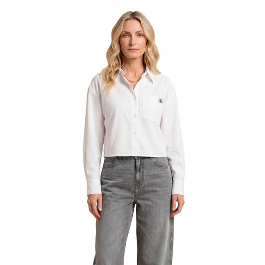 Blusa Calvin Klein Jeans De Algodón Blanca Modelo LV047F148G