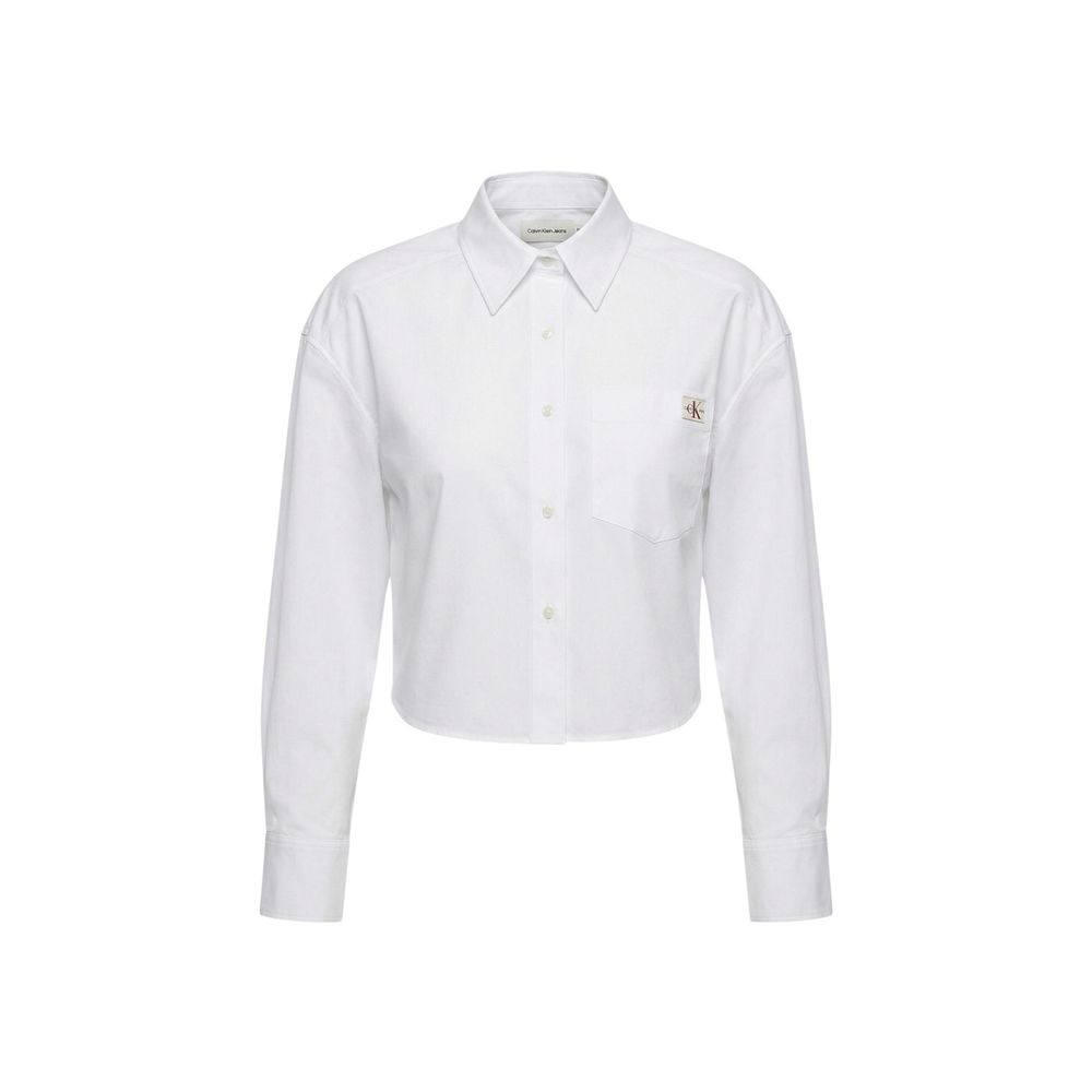 Chemisier Calvin Klein Jeans en coton blanc Modèle LV047F148G