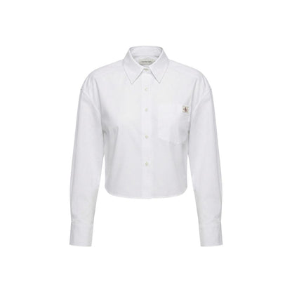 Chemisier Calvin Klein Jeans en coton blanc Modèle LV047F148G