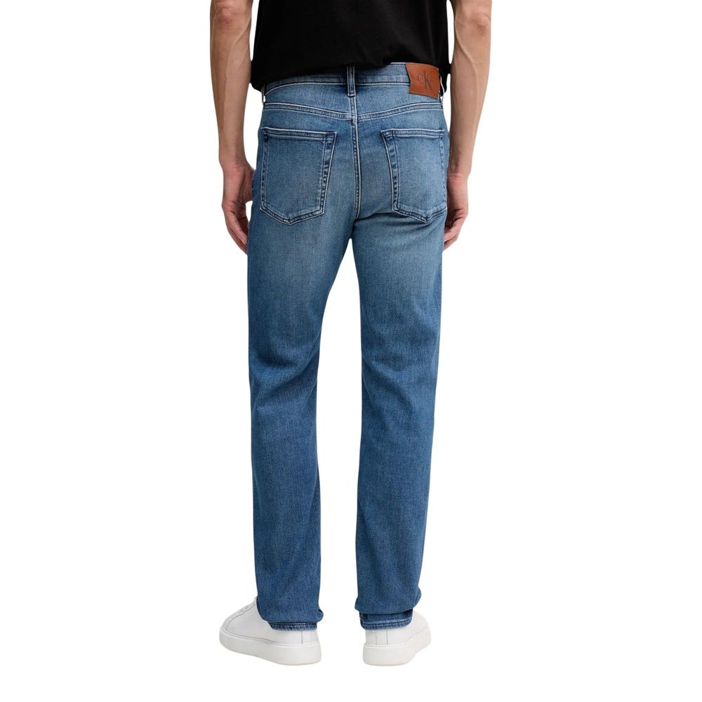 Calvin Klein Jeans Men's Blue Relaxed Fit Cotton Jeans