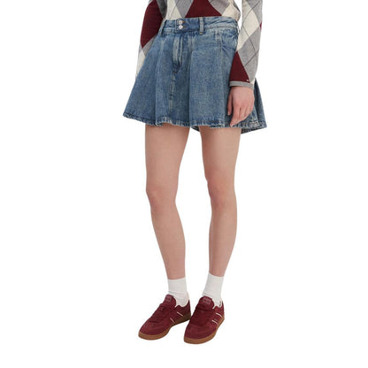 Mini-jupe en coton recyclé bleu Tommy Hilfiger Jeans