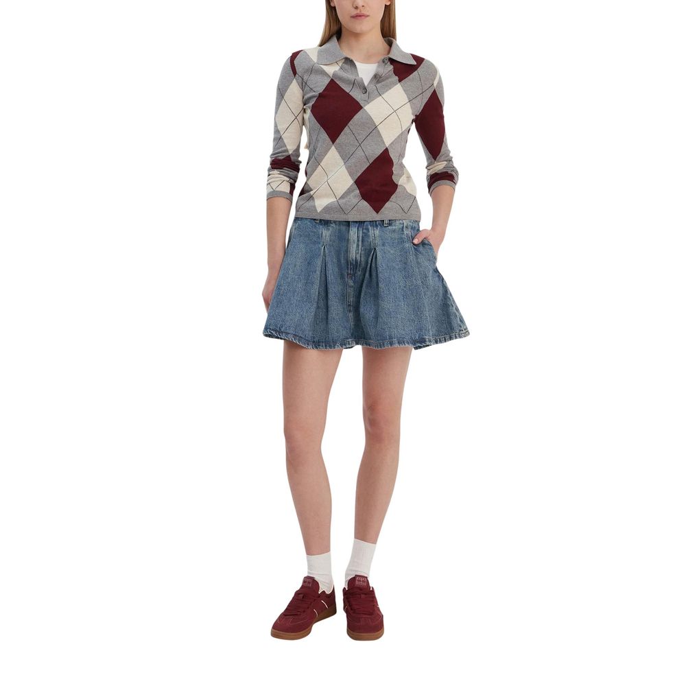 Mini-jupe en coton recyclé bleu Tommy Hilfiger Jeans