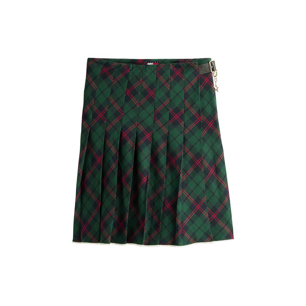 Falda Mini De Algodón Bicolor Tommy Hilfiger Jeans