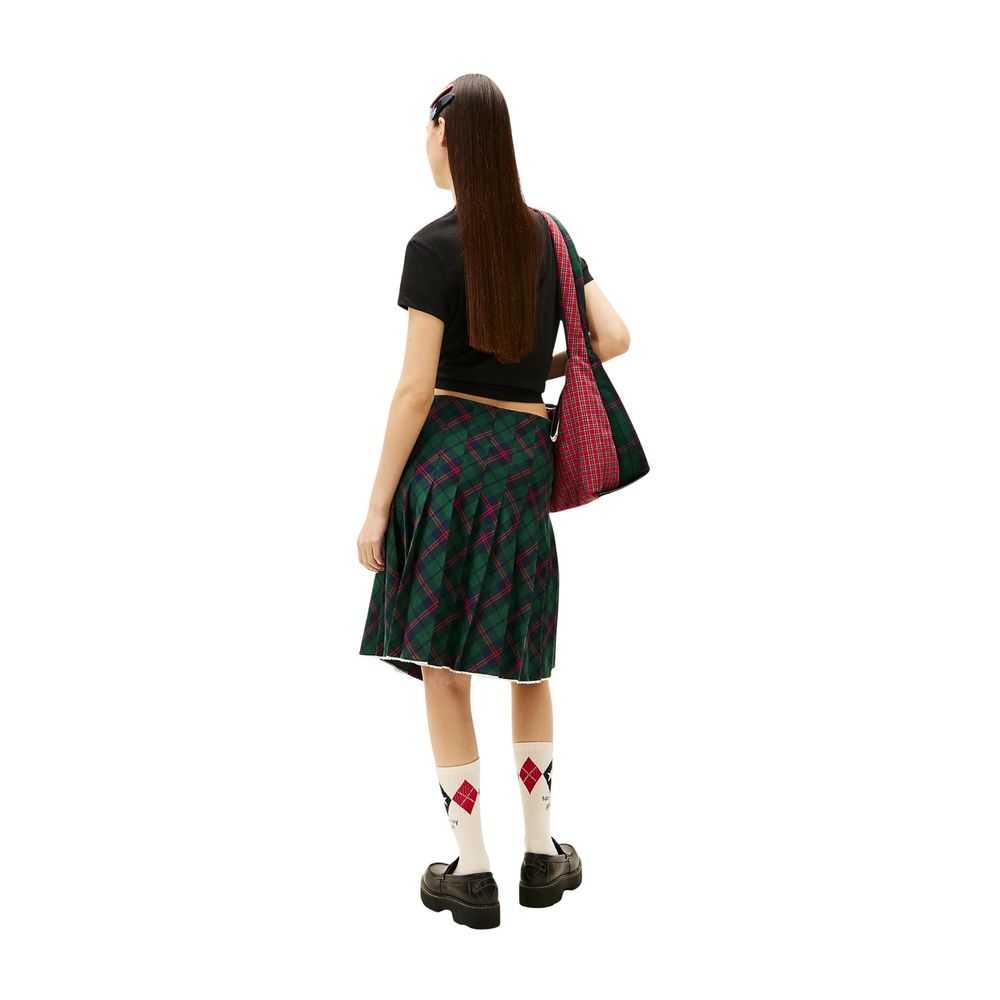 Falda Mini De Algodón Bicolor Tommy Hilfiger Jeans