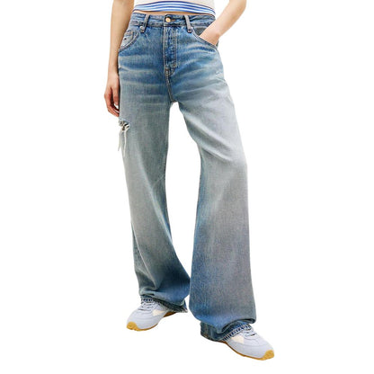 Tommy Hilfiger Blue Recycled Cotton Boyfriend Jeans