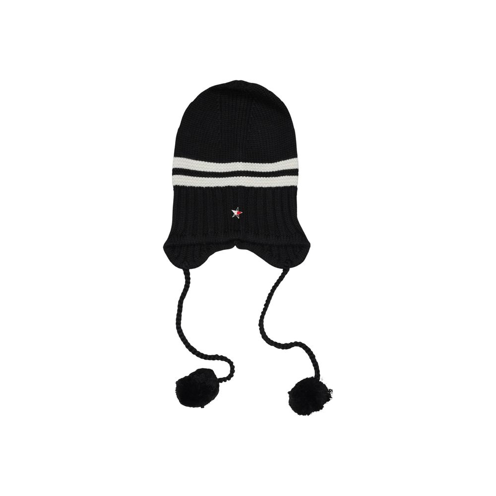 Tommy Hilfiger Jeans Black and White Recycled Wool Baseball Cap