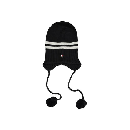 Tommy Hilfiger Jeans Black and White Recycled Wool Baseball Cap