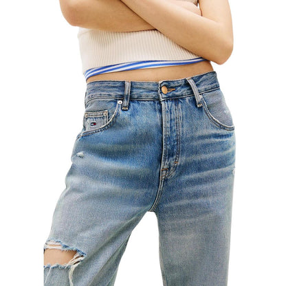 Tommy Hilfiger Blue Recycled Cotton Boyfriend Jeans