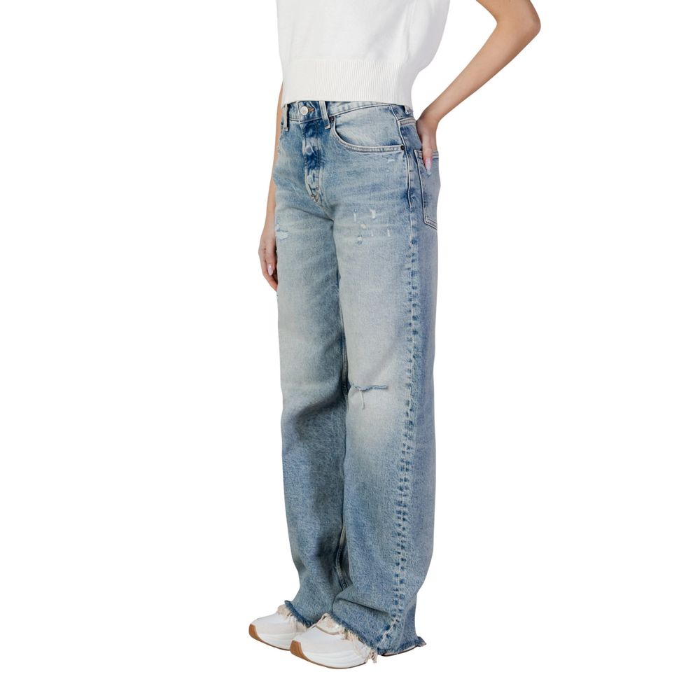 Tommy Hilfiger Recycled Cotton Bootcut Jeans In Light Blue