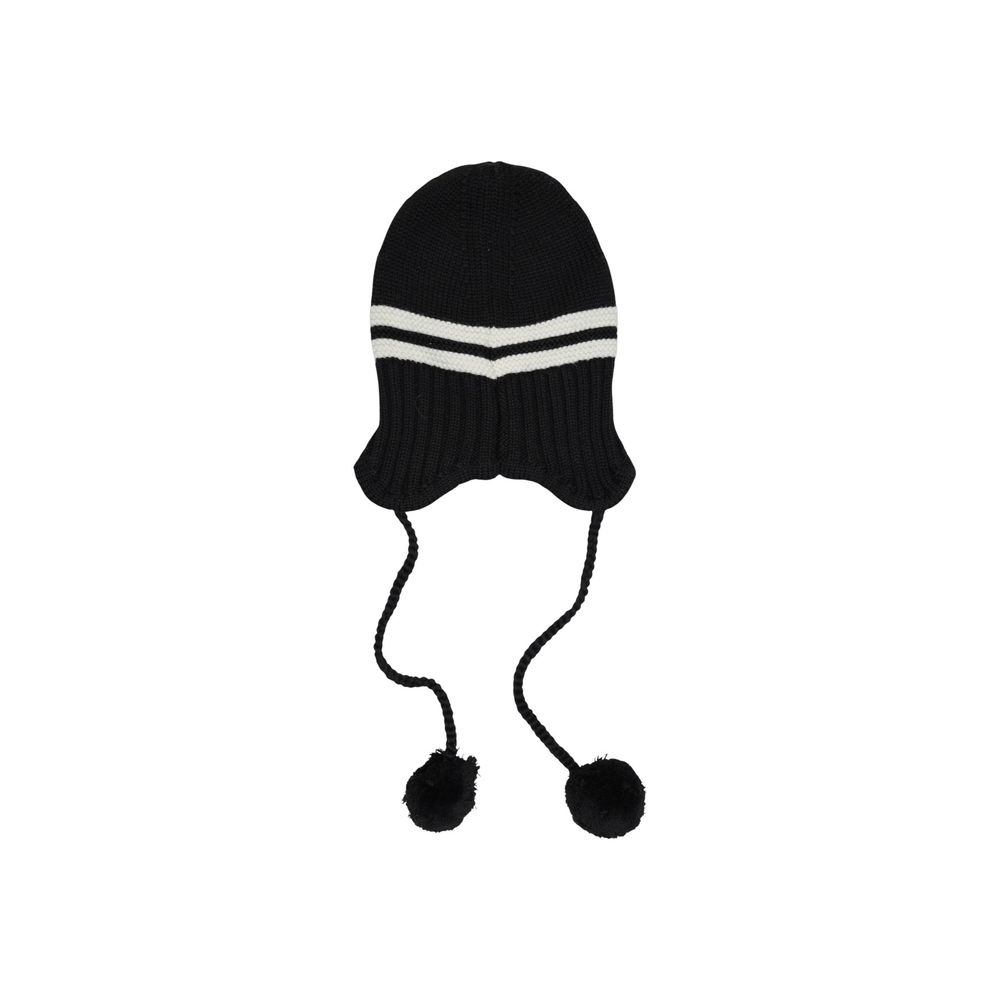 Tommy Hilfiger Jeans Black and White Recycled Wool Baseball Cap
