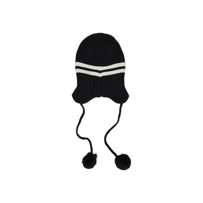 Tommy Hilfiger Jeans Black and White Recycled Wool Baseball Cap