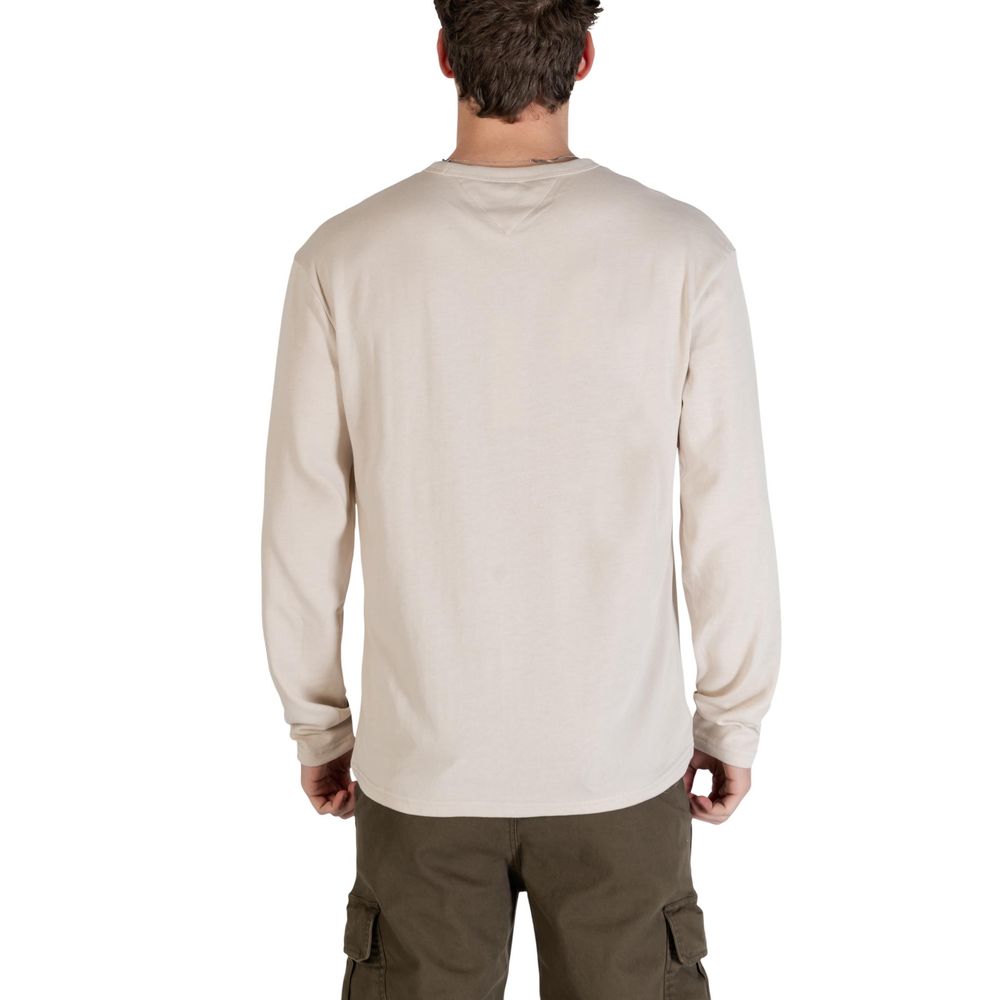 Tommy Hilfiger Jeans Recycled Cotton Long Sleeve T-Shirt Beige