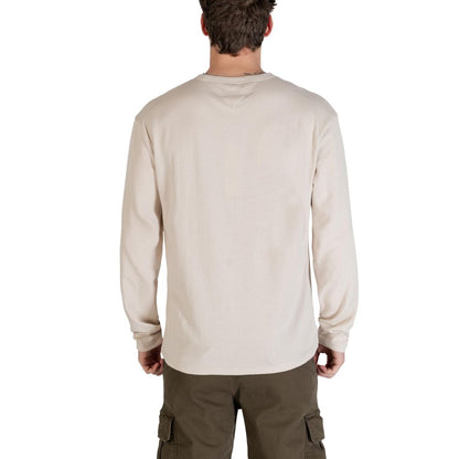 Tommy Hilfiger Jeans Recycled Cotton Long Sleeve T-Shirt Beige