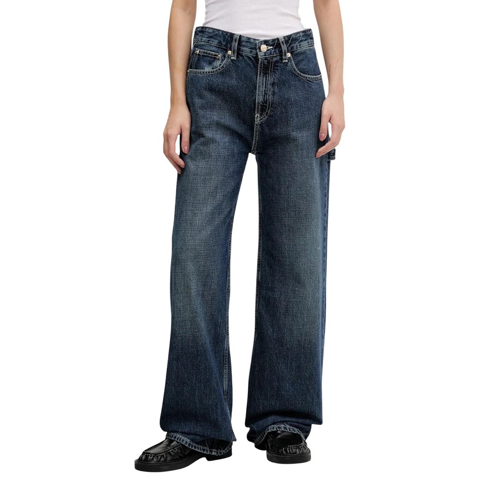 Vaqueros Mom Tommy Hilfiger De Algodón Azul - Corte Relajado