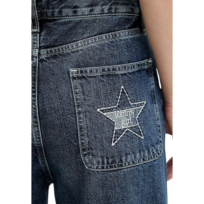 Vaqueros Mom Tommy Hilfiger De Algodón Azul - Corte Relajado