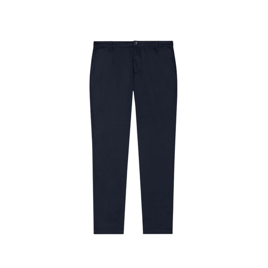Armani Exchange Pantalones De Algodón Azul Entallados