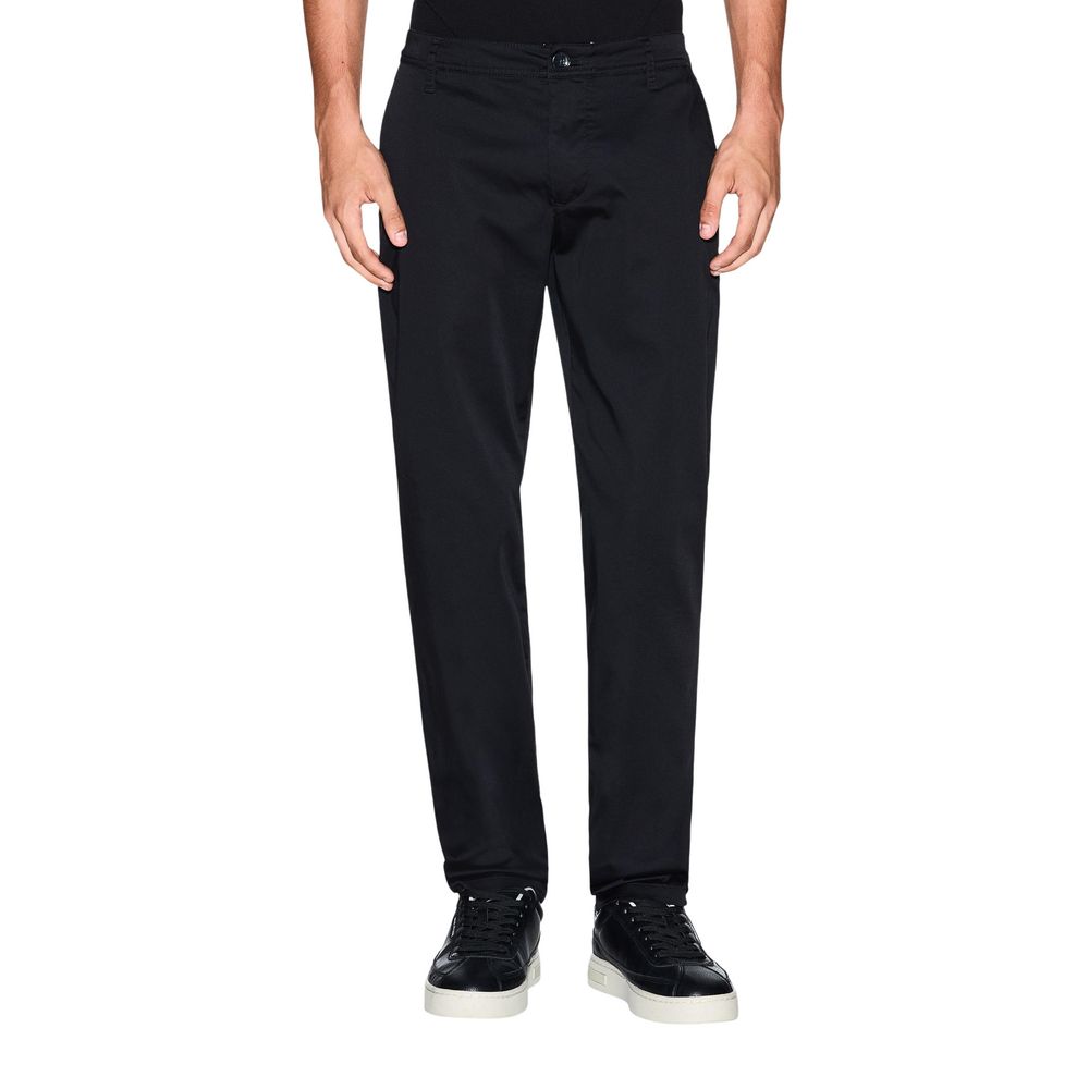 Pantalones Skinny De Algodón Negro Armani Exchange Xm001162