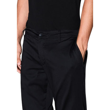 Pantalones Skinny De Algodón Negro Armani Exchange Xm001162