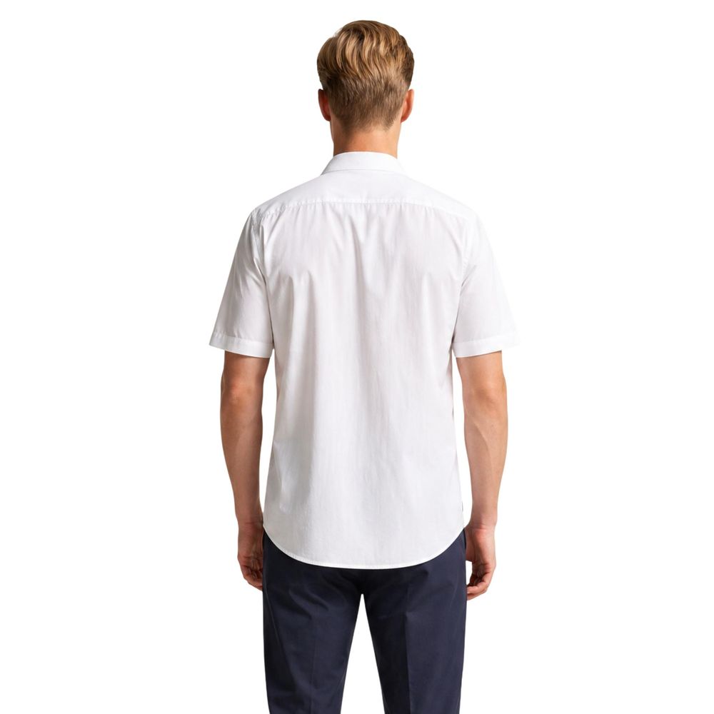 Armani Exchange Short Sleeve White Polyamide Shirt