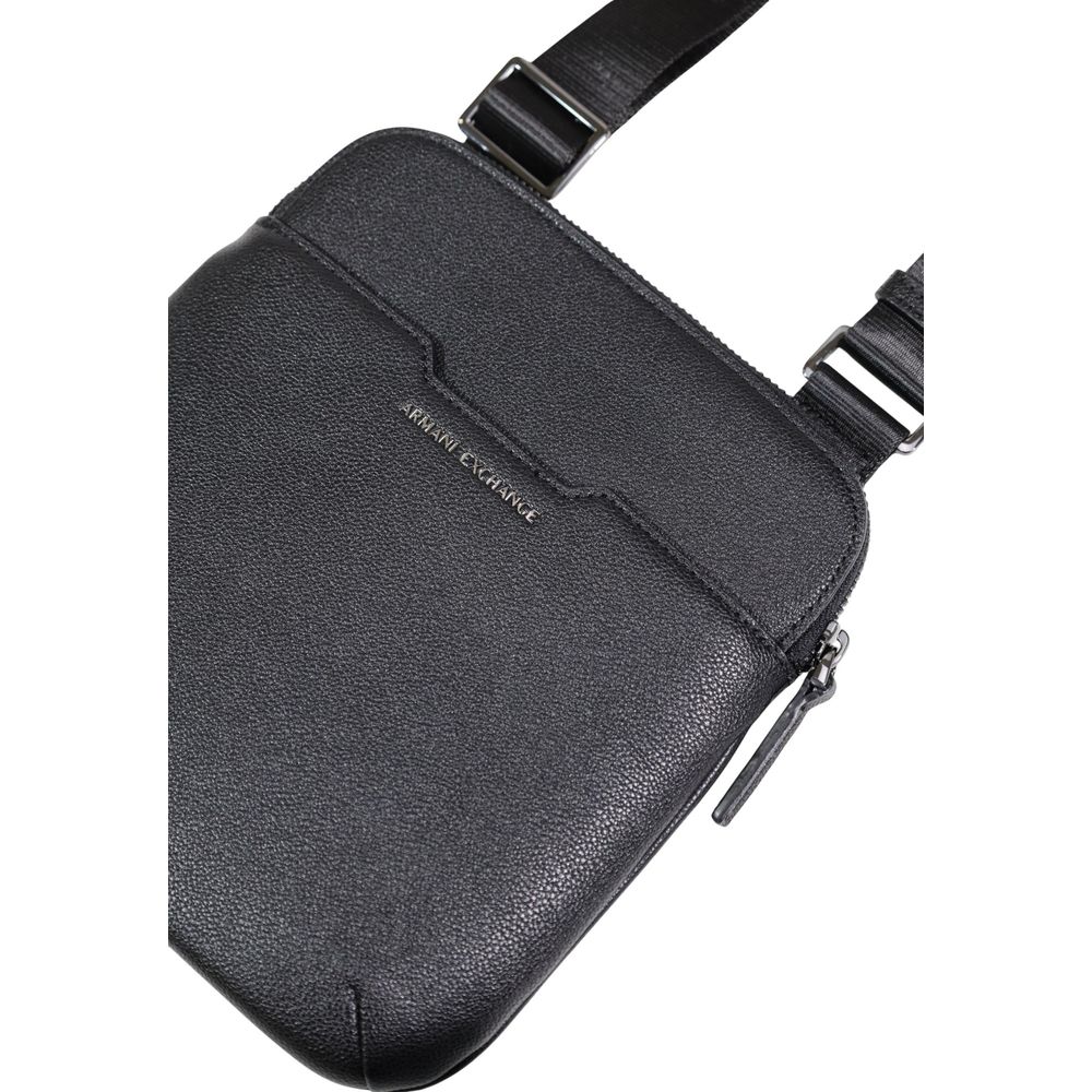 Bandolera Armani Exchange De Poliéster Negro Estructurada Xm002586