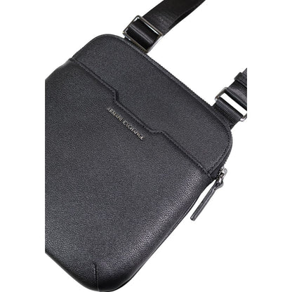 Bandolera Armani Exchange De Poliéster Negro Estructurada Xm002586