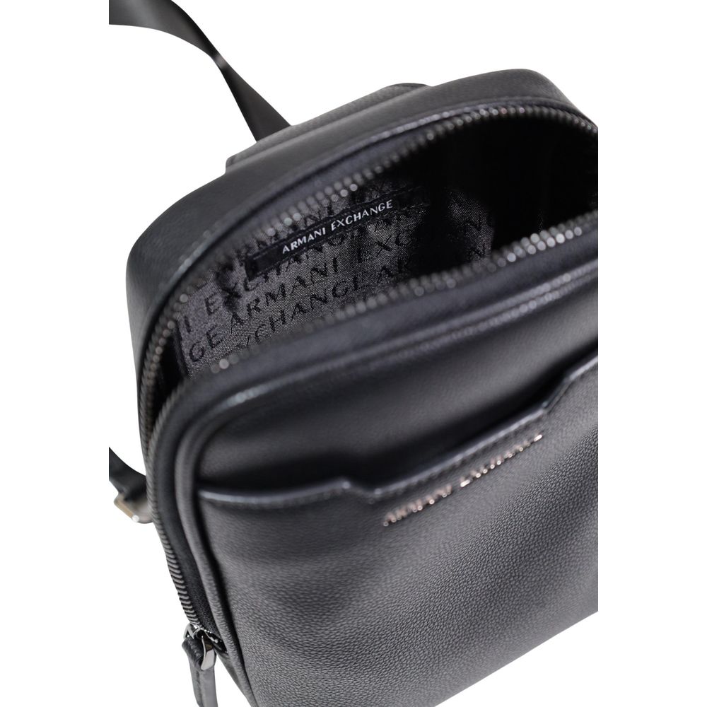 Armani Exchange Mochila de Poliéster Negra - Diseño Urbano