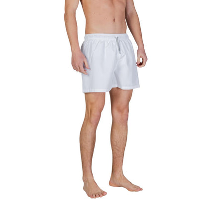 Short de bain EA7 Emporio Armani bicolore en polyester