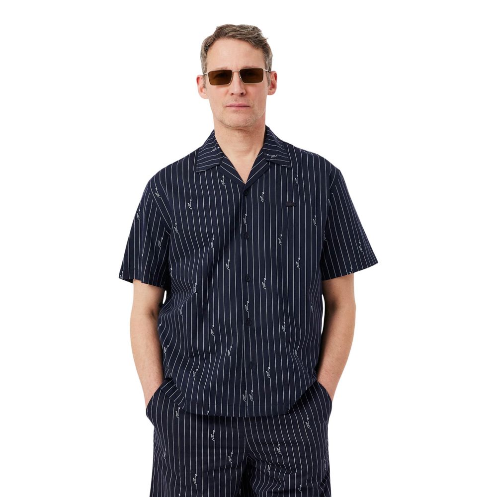 Camiseta Manga Corta De Algodón Lacoste Negra Modelo Ch2343