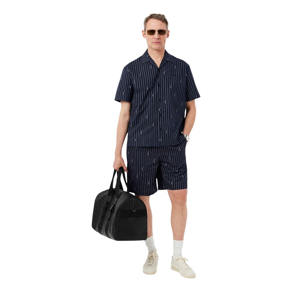 Camiseta Manga Corta De Algodón Lacoste Negra Modelo Ch2343