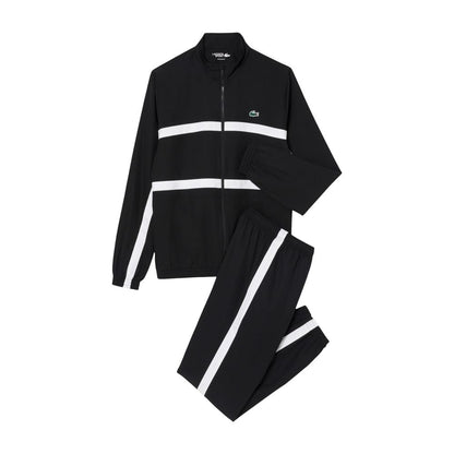 Chándal Deportivo Lacoste De Poliéster Negro Y Blanco