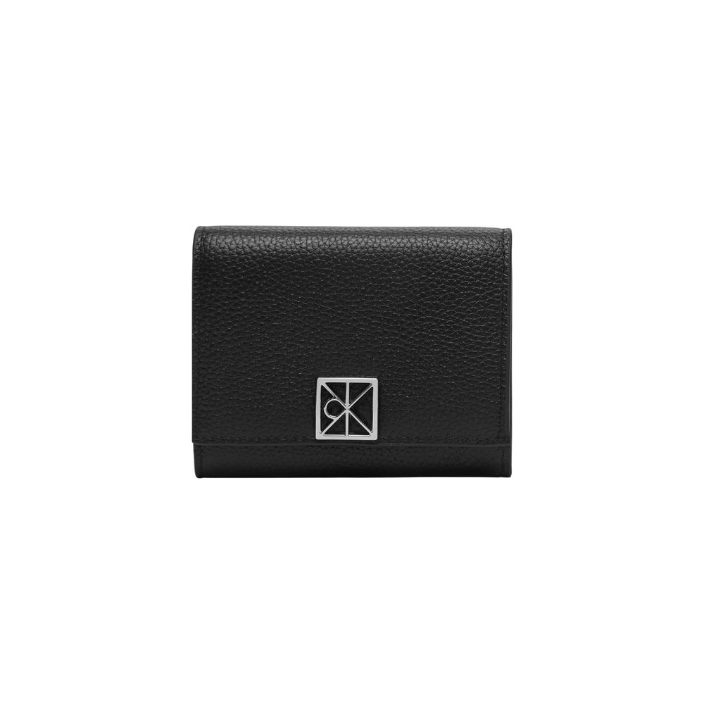 Cartera De Piel Negro Calvin Klein Forma Compacta Y Practica