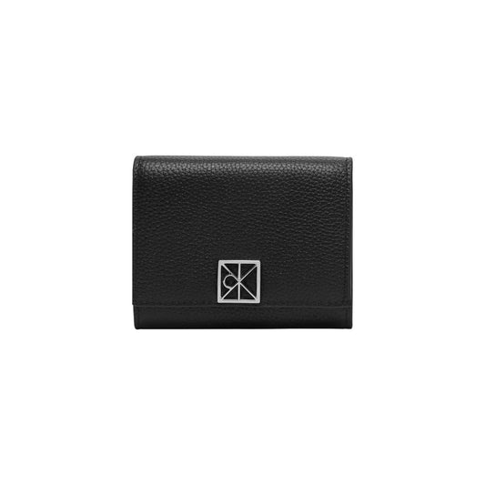 Cartera De Piel Negro Calvin Klein Forma Compacta Y Practica