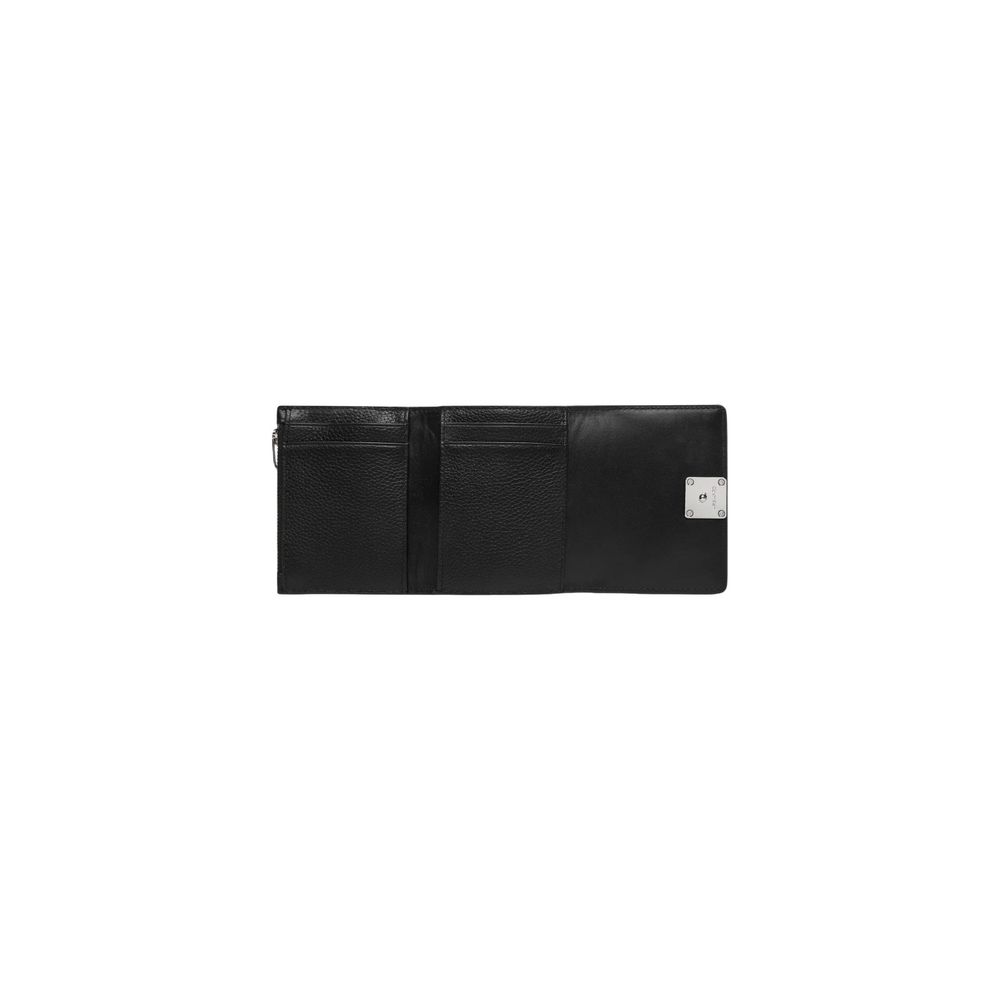 Cartera De Piel Negro Calvin Klein Forma Compacta Y Practica