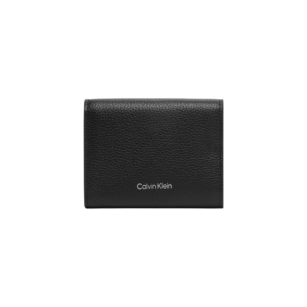 Cartera De Piel Negro Calvin Klein Forma Compacta Y Practica