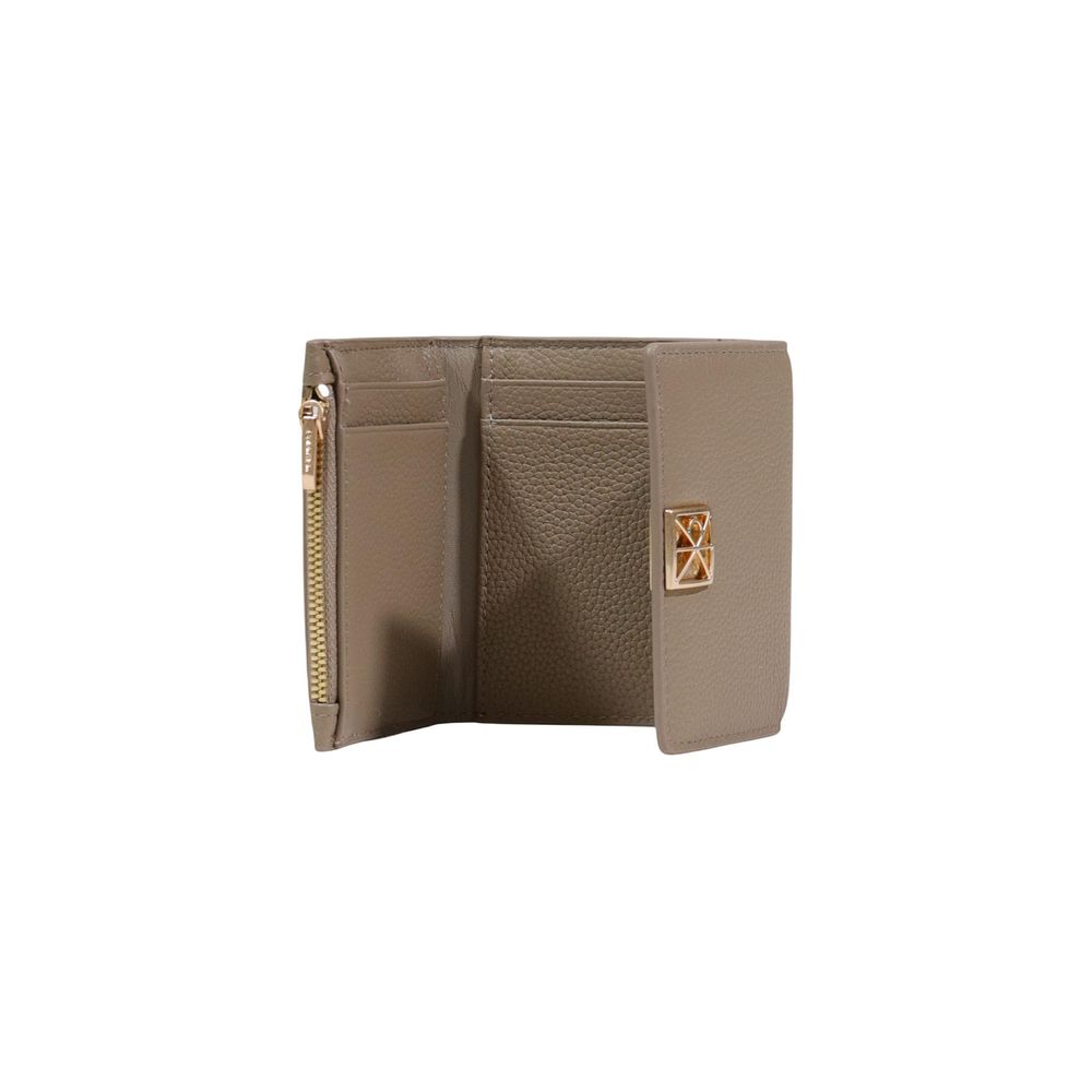 Cartera De Piel Beige Calvin Klein